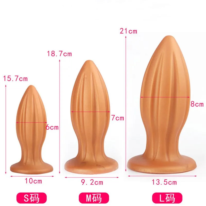 Soft Huge Anal Plug Big Butt Plug Beads Anus Vagina Expansion Stimulator Female Masturbator With Suction Cup Adult Erotic SexToy