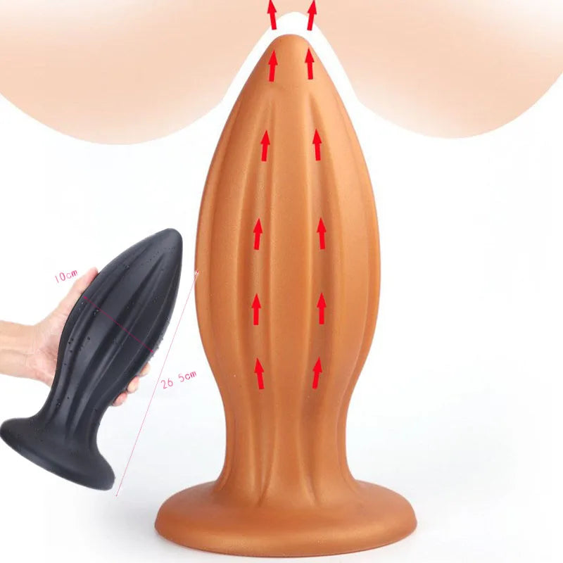 Soft Huge Anal Plug Big Butt Plug Beads Anus Vagina Expansion Stimulator Female Masturbator With Suction Cup Adult Erotic SexToy