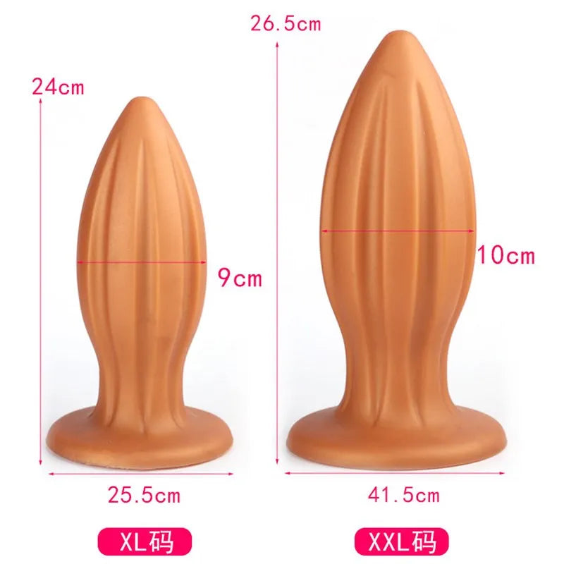 Soft Huge Anal Plug Big Butt Plug Beads Anus Vagina Expansion Stimulator Female Masturbator With Suction Cup Adult Erotic SexToy