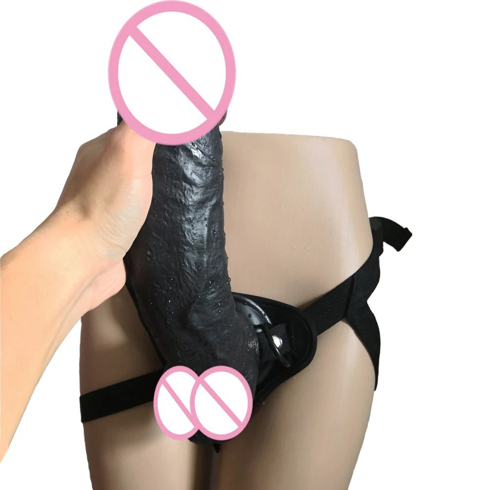 32*6.5CM thick dildo realistic big penis suction cup strapon huge dildo strap on penis pants harness dick Anal butt  sex toys