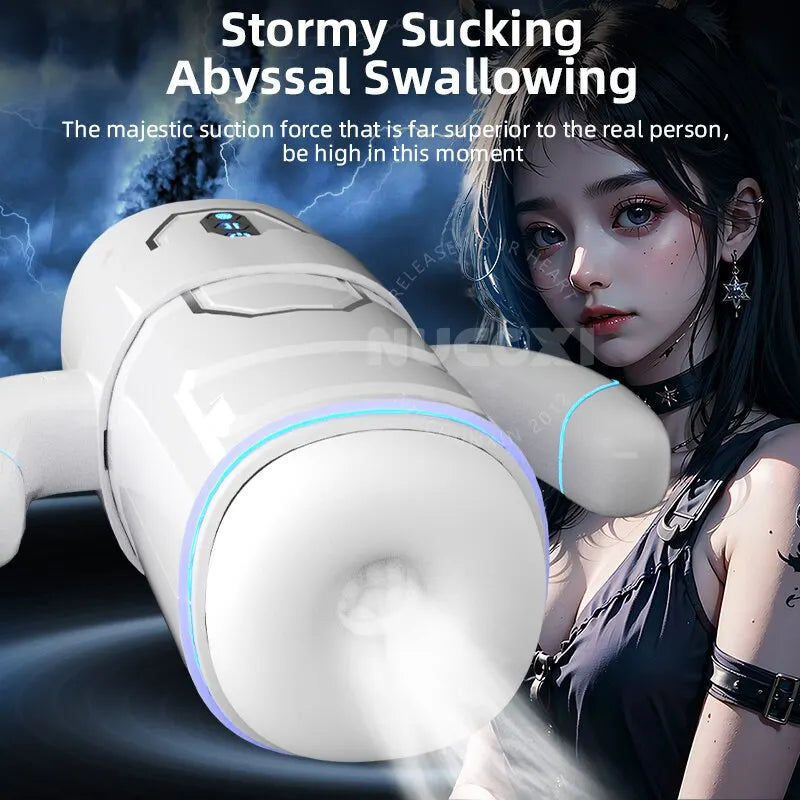 Automatic Male Masturbator Cup Sucking Telescopic Vibrator Blowjob Real Vagina Penis Oral Sex Machine Toys For Man Adults 18+