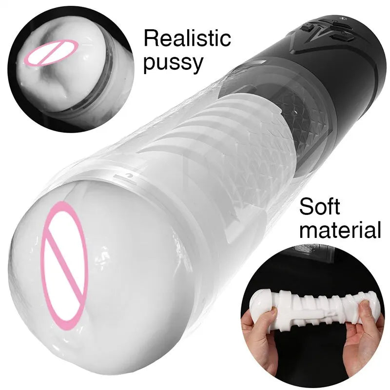 Jiuai Cheap Prise 3D Artificial Vagina Automatic Sucking Thrusting Masturbator Cup Adult Sex Toy For Men