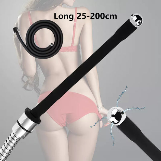 25 to 200cm Fist Anal Gel Douche Silicone Enema Syringe Anal Shower Cleaning Head Anal Beads Butt Plug Nozzle Tip Faucet Gay