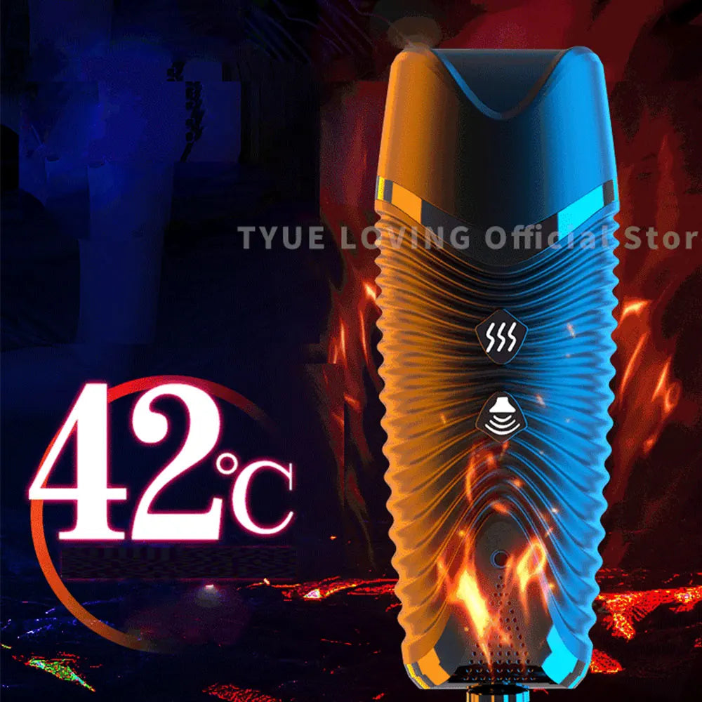 Automatic Male Masturbator cup Vibration Blowjob Sucking Machine Silicone Vagina Masturbation Cup Sex Toys Adult Goods for Men