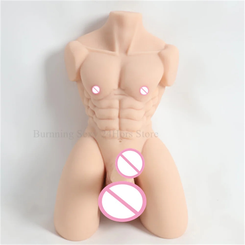 Male Masturbate Huge Penis Sex Doll Toy Muscles Man Half Body Sexy Men Torso Big Dildo Anal Plug Sexy Shop Products for Couples