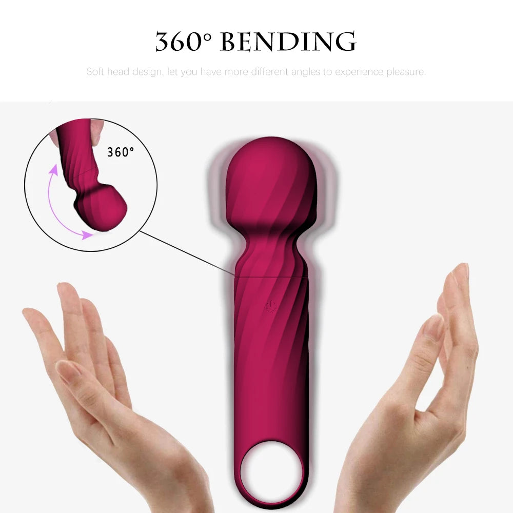 Powerful Automatic MiNi Dildo Vibrators Sex toys for Women 12 Speeds Sex Machine Magic Wand USB G Spot Masturbator Adult Sextoys