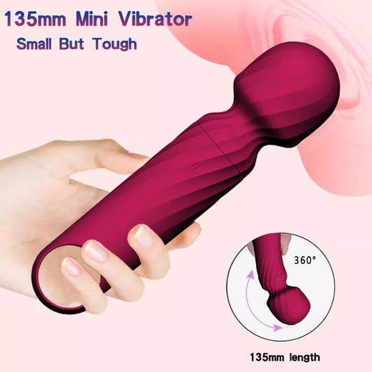 Powerful Automatic MiNi Dildo Vibrators Sex toys for Women 12 Speeds Sex Machine Magic Wand USB G Spot Masturbator Adult Sextoys