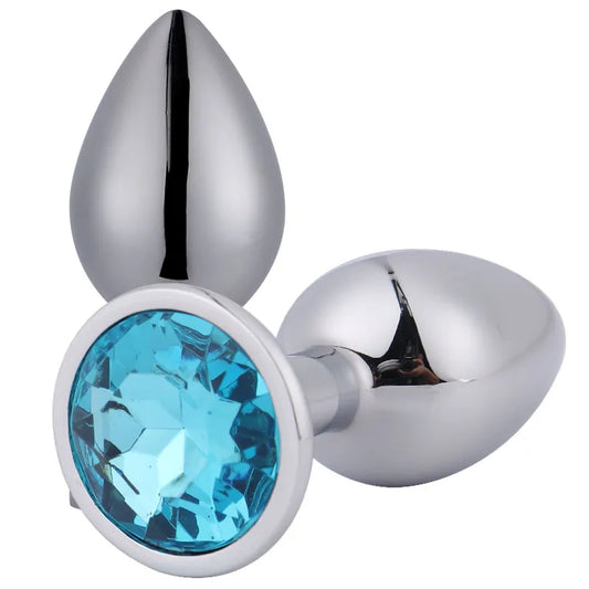 Metal Anal Plug Beads Crystal Jewelry Round Butt Plug Stimulator Sex Toys Dildo Stainless Steel Anal Plug for Gay Couple