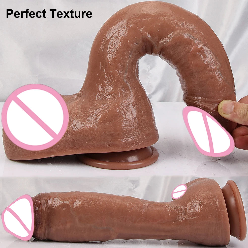 7CM Diam Big Dildo Realistic Silicone Penis Soft Huge Dick Strapon Suction Cup Anal Sex Toys For Women Masturbation Adult Cock