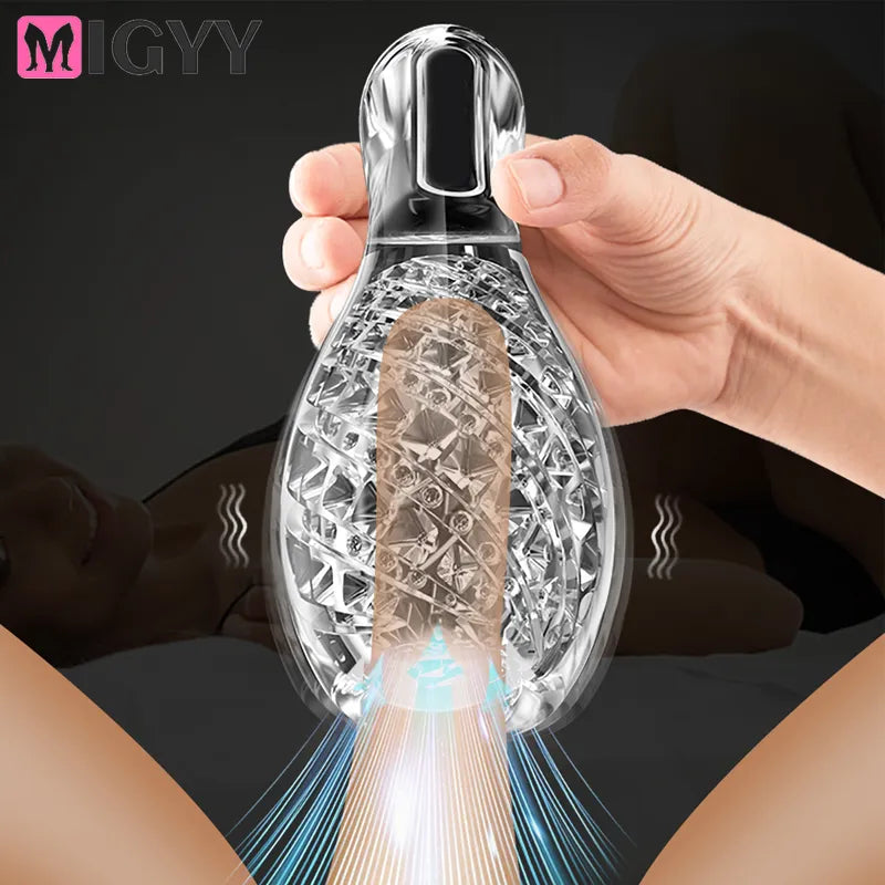 Automatic Sucking Masturbator for Men Real Oral Sex Glans Trainer Penis Massage Male Masturbator Glans Vibrator Sex Toy for Men