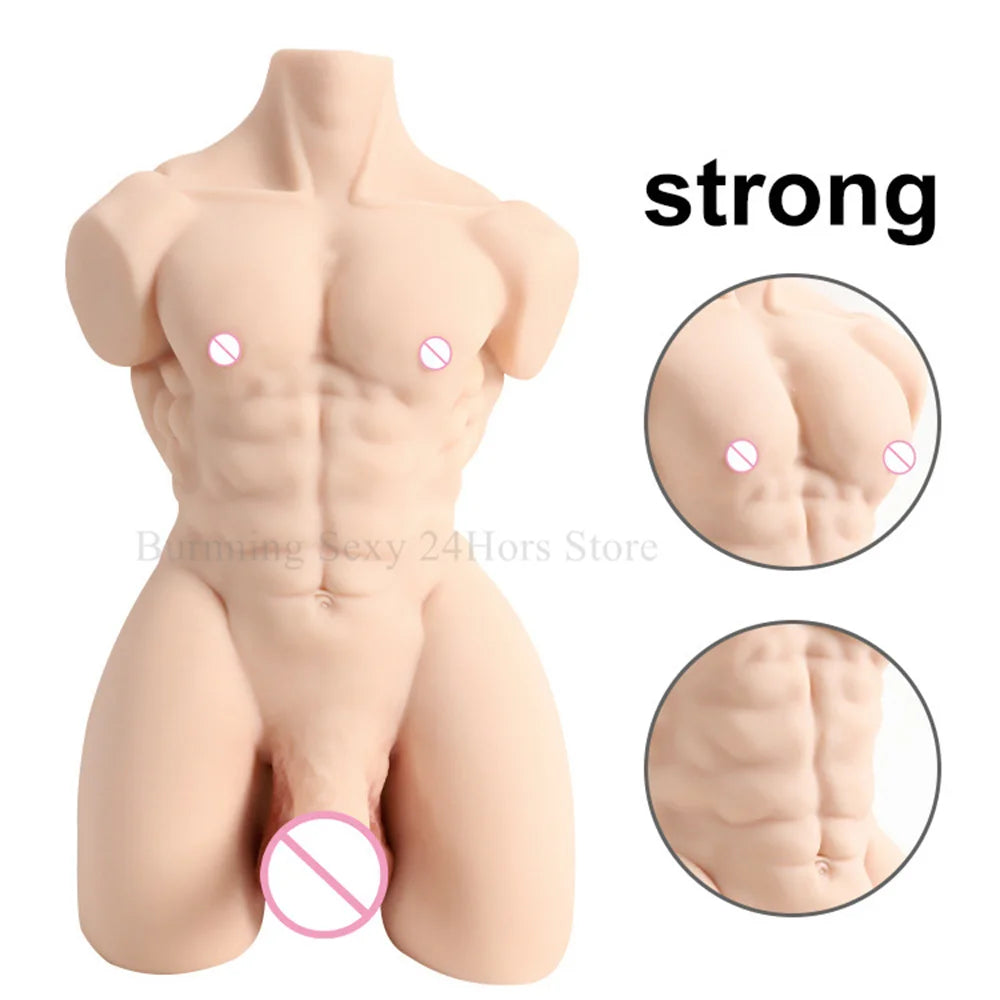 Male Masturbate Huge Penis Sex Doll Toy Muscles Man Half Body Sexy Men Torso Big Dildo Anal Plug Sexy Shop Products for Couples