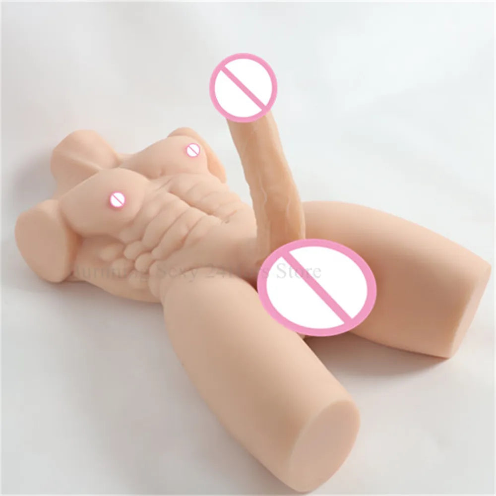 Male Masturbate Huge Penis Sex Doll Toy Muscles Man Half Body Sexy Men Torso Big Dildo Anal Plug Sexy Shop Products for Couples