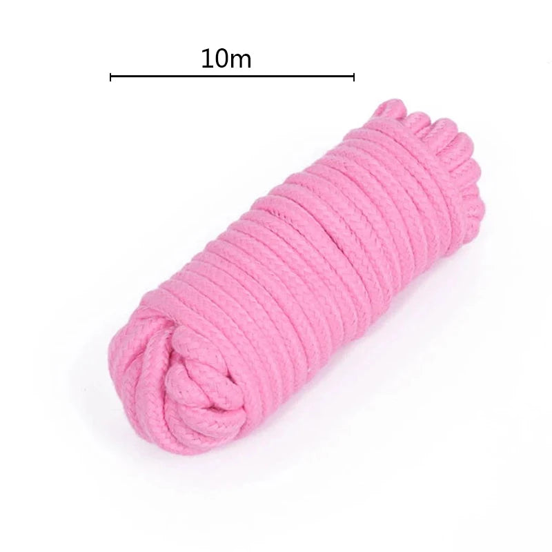 SM Sex Game Bondage Restraint Rope for Couples 5/10M Thickened Cotton Ropes 4 Colors